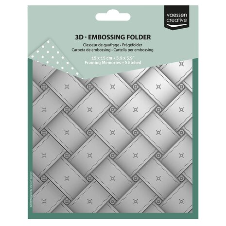 Vaessen Creative Framing Memories 6x6 Inch Embossing Folder Stitched (3625-0705) Vaessen Creative Framing Memories 6x6 Inch Embossing Folder Stitched (3625-0705)