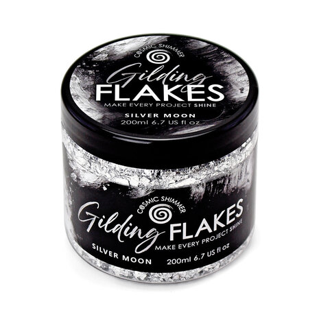 Cosmic Shimmer Gilding Flakes Silver Moon (200ml) (32-GF002-200) Cosmic Shimmer Gilding Flakes Silver Moon (200ml) (32-GF002-200)