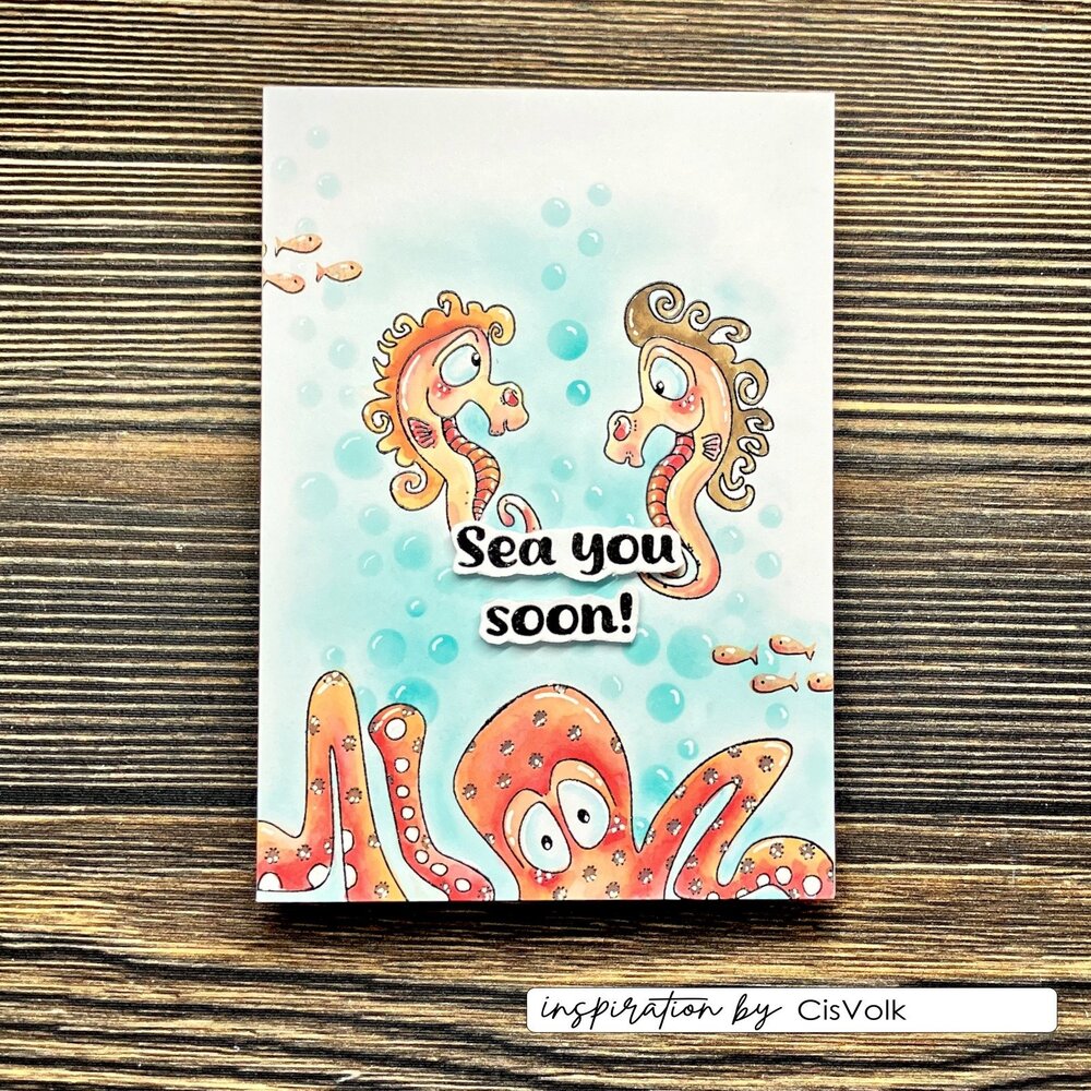 Vaessen Creative Silly Sea Life 4 A6 Clear Stamps (CAR0705) Vaessen Creative Silly Sea Life 4 A6 Clear Stamps (CAR0705)