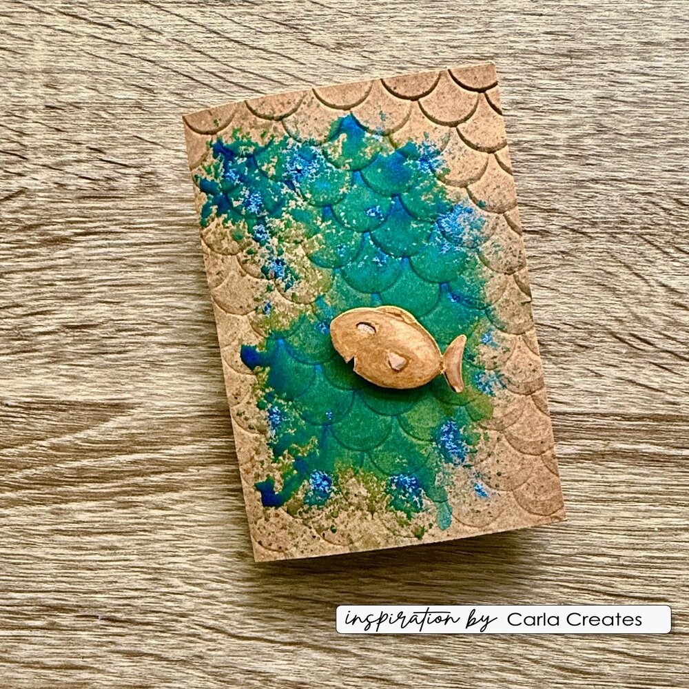 Vaessen Creative Silly Sea Life 6x6 Inch Embossing Folder Fish Scales (CAR0707) Vaessen Creative Silly Sea Life 6x6 Inch Embossing Folder Fish Scales (CAR0707)