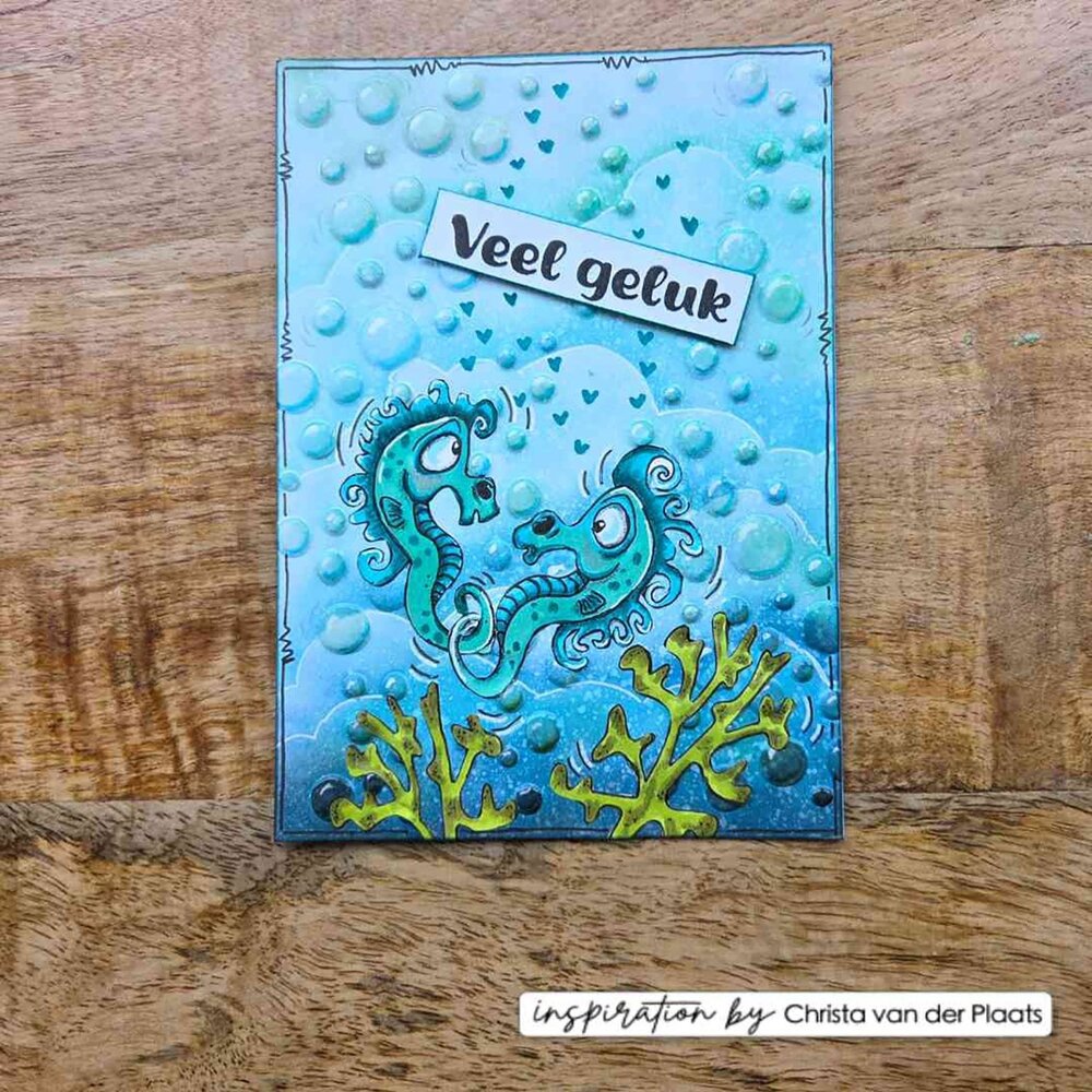 Vaessen Creative Silly Sea Life 6x6 Inch Embossing Folder Bubbles (CAR0708) Vaessen Creative Silly Sea Life 6x6 Inch Embossing Folder Bubbles (CAR0708)