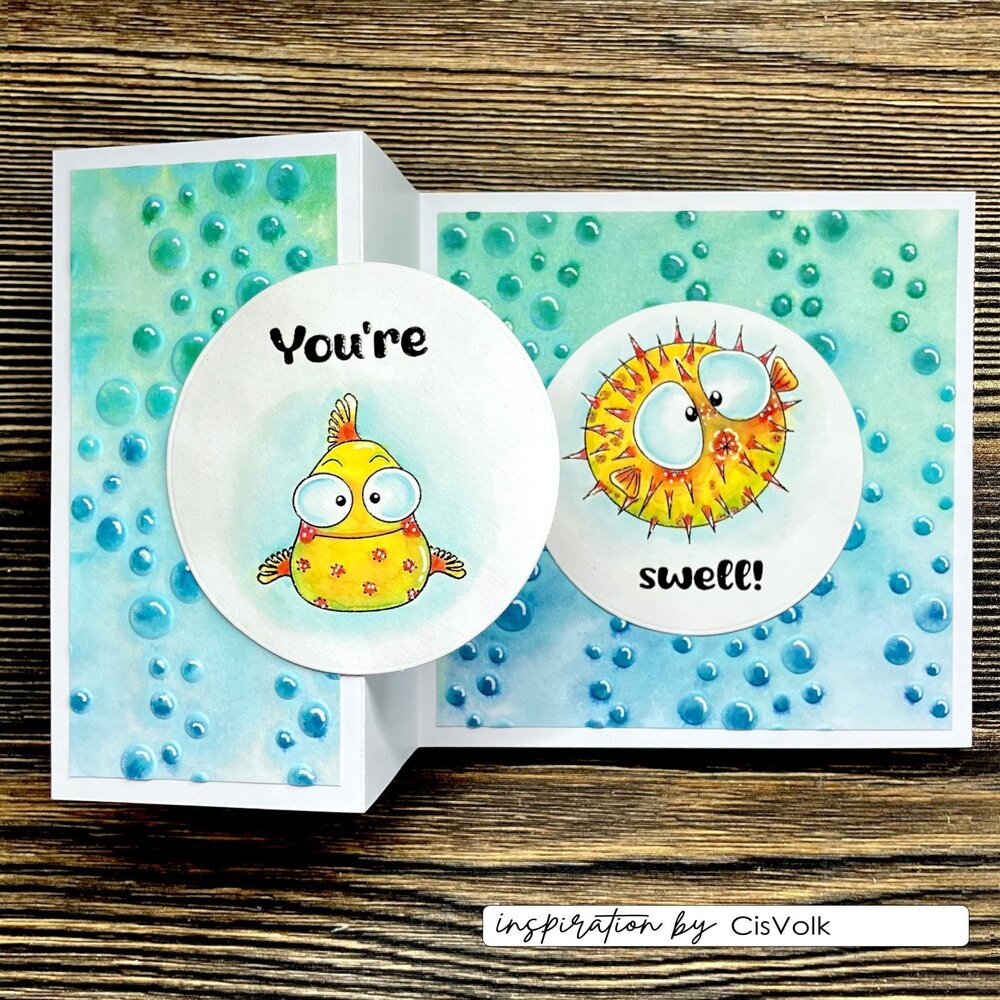 Vaessen Creative Silly Sea Life 6x6 Inch Embossing Folder Bubbles (CAR0708) Vaessen Creative Silly Sea Life 6x6 Inch Embossing Folder Bubbles (CAR0708)