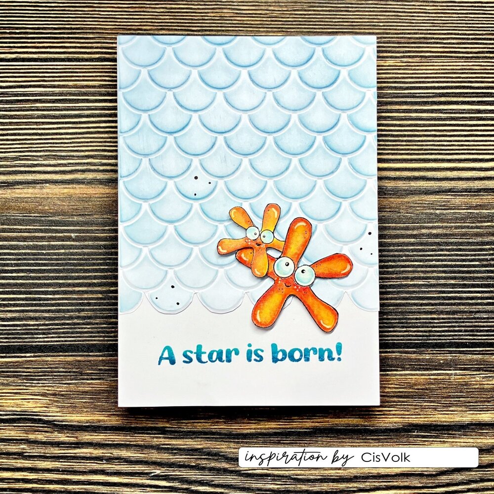Vaessen Creative Silly Sea Life 6x6 Inch Stencil Fish Scales (CAR0709) Vaessen Creative Silly Sea Life 6x6 Inch Stencil Fish Scales (CAR0709)