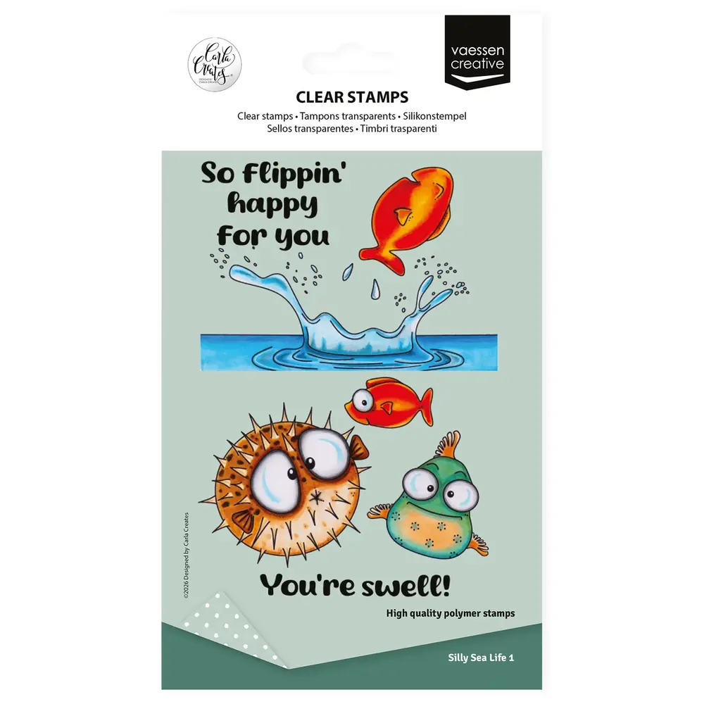 Vaessen Creative Silly Sea Life A6 Clear Stamps (CAR0702) Vaessen Creative Silly Sea Life A6 Clear Stamps (CAR0702)