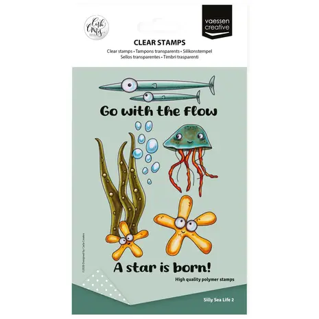 Vaessen Creative Silly Sea Life 2 A6 Clear Stamps (CAR0703)