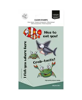 Vaessen Creative Silly Sea Life 3 A6 Clear Stamps (CAR0704) Vaessen Creative Silly Sea Life 3 A6 Clear Stamps (CAR0704)