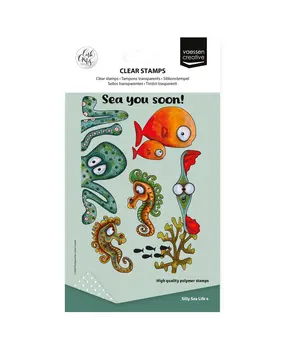 Vaessen Creative Silly Sea Life 4 A6 Clear Stamps (CAR0705) Vaessen Creative Silly Sea Life 4 A6 Clear Stamps (CAR0705)