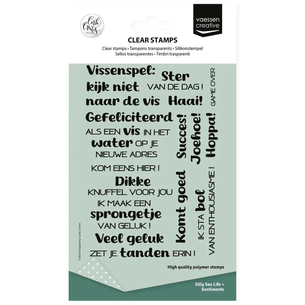 Vaessen Creative Silly Sea Life A6 Sentiments Clear Stamps (CAR0706) Vaessen Creative Silly Sea Life A6 Sentiments Clear Stamps (CAR0706)