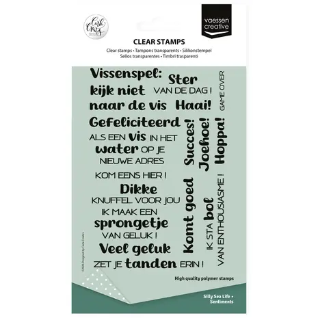Vaessen Creative Silly Sea Life A6 Sentiments Clear Stamps (CAR0706) Vaessen Creative Silly Sea Life A6 Sentiments Clear Stamps (CAR0706)