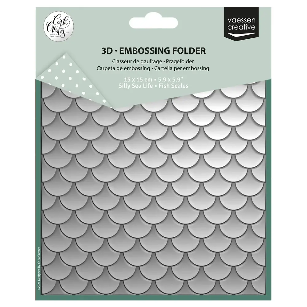 Vaessen Creative Silly Sea Life 6x6 Inch Embossing Folder Fish Scales (CAR0707) Vaessen Creative Silly Sea Life 6x6 Inch Embossing Folder Fish Scales (CAR0707)
