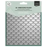 Vaessen Creative Silly Sea Life 6x6 Inch Embossing Folder Fish Scales (CAR0707)