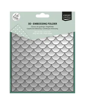 Vaessen Creative Silly Sea Life 6x6 Inch Embossing Folder Fish Scales (CAR0707) Vaessen Creative Silly Sea Life 6x6 Inch Embossing Folder Fish Scales (CAR0707)