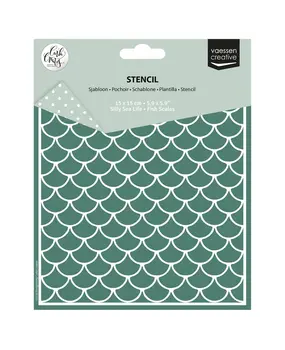 Vaessen Creative Silly Sea Life 6x6 Inch Stencil Fish Scales (CAR0709) Vaessen Creative Silly Sea Life 6x6 Inch Stencil Fish Scales (CAR0709)