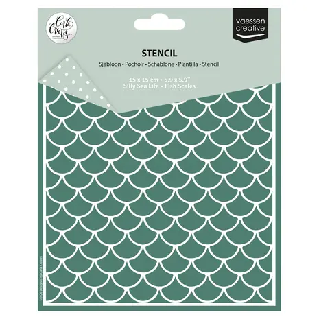 Vaessen Creative Silly Sea Life 6x6 Inch Stencil Fish Scales (CAR0709) Vaessen Creative Silly Sea Life 6x6 Inch Stencil Fish Scales (CAR0709)