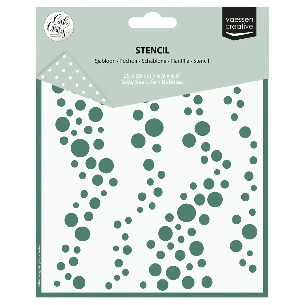 Vaessen Creative Silly Sea Life 6x6 Inch Stencil Bubbles (CAR0710) Vaessen Creative Silly Sea Life 6x6 Inch Stencil Bubbles (CAR0710)