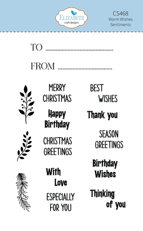 Elizabeth Craft Designs Warm Wishes A6 Clear Stamps Warm Wishes Sentiments (CS468) Elizabeth Craft Designs Warm Wishes A6 Clear Stamps Warm Wishes Sentiments (CS468)
