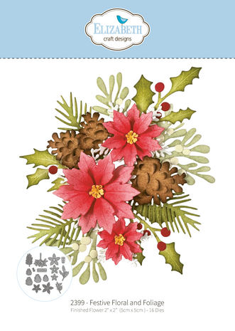 Elizabeth Craft Designs Warm Wishes Dies Festive Floral and Foliage (2399) Elizabeth Craft Designs Warm Wishes Dies Festive Floral and Foliage (2399)
