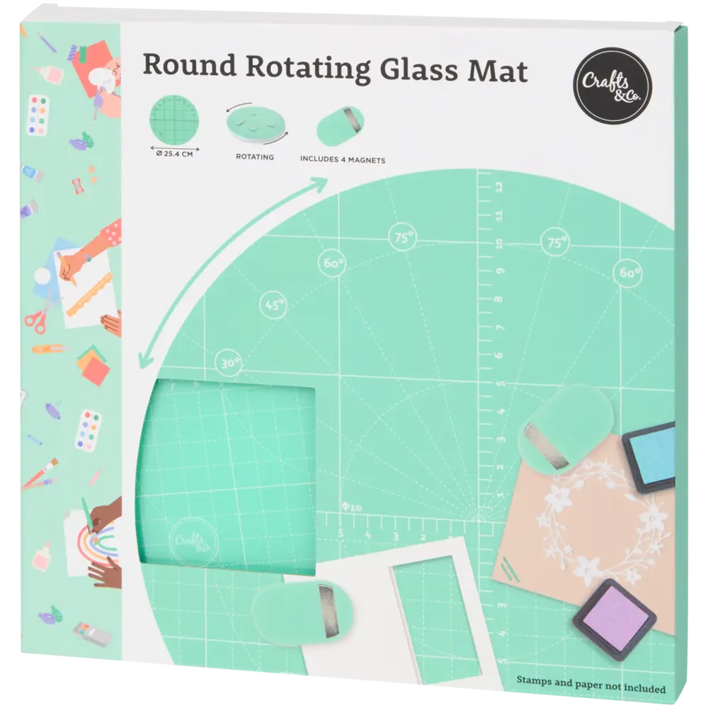 Crafts & Co. Round Rotating Glass Mat (3223769)