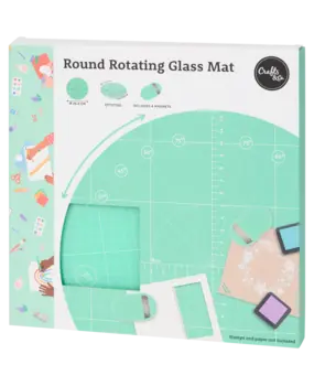 Crafts & Co. Round Rotating Glass Mat (3223769)