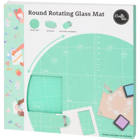 Crafts & Co. Round Rotating Glass Mat (3223769)