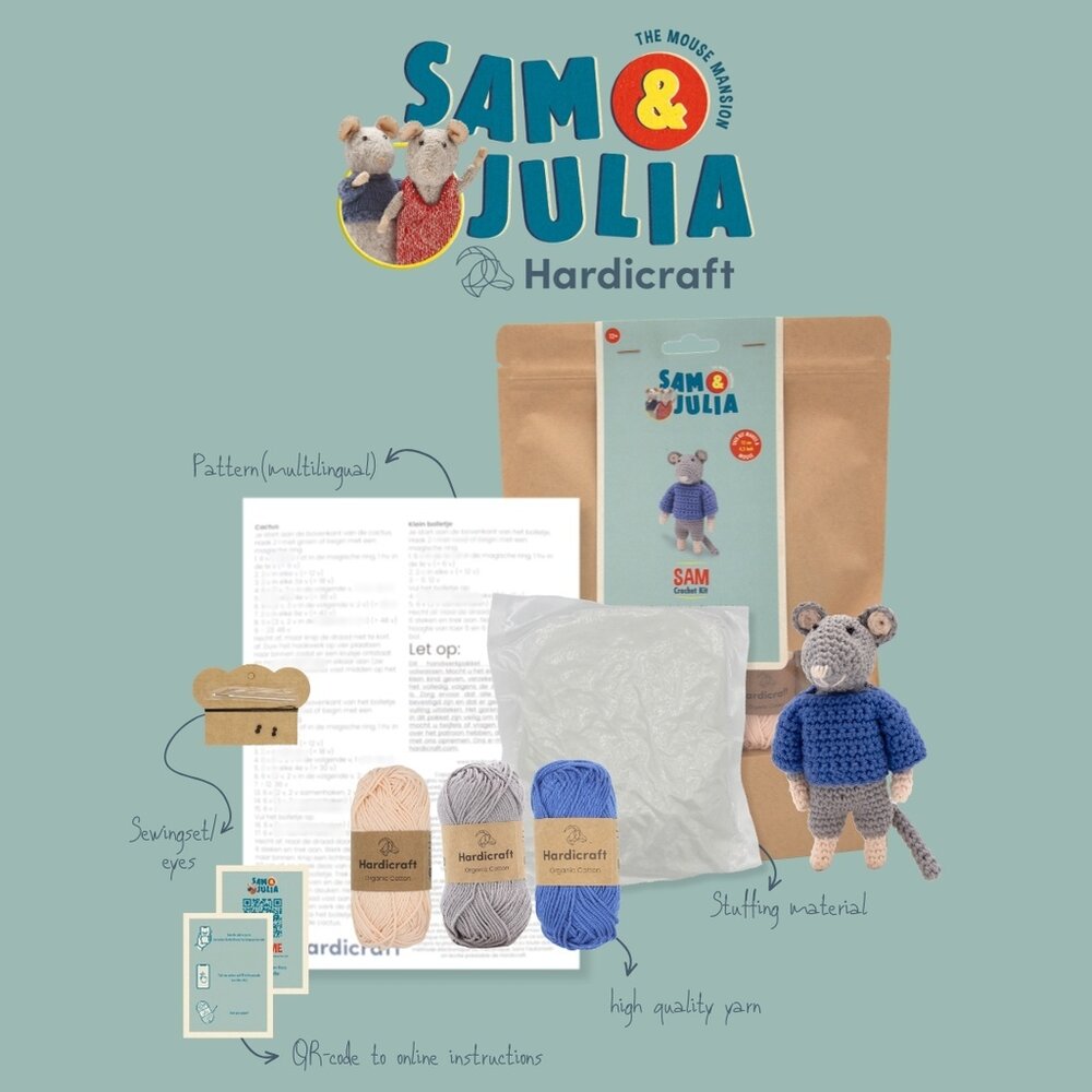 Hardicraft Sam & Julia Sam Mouse Crochet Kit (HC-43SJ001)