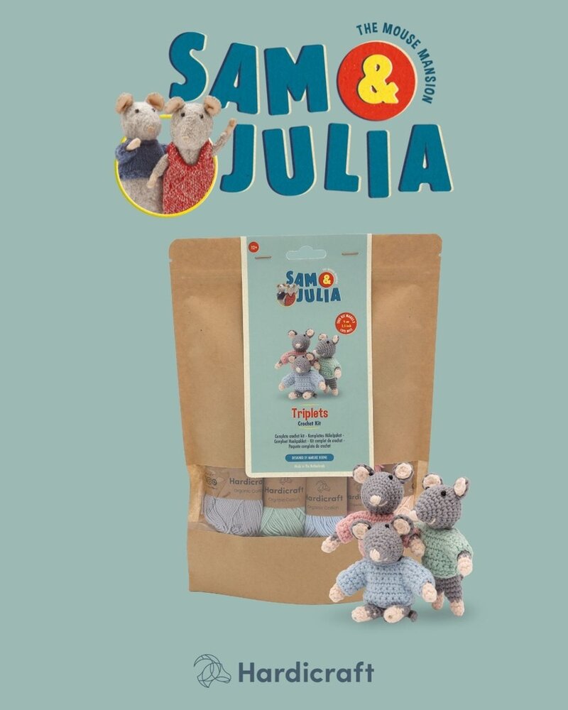 Hardicraft Sam & Julia Triplets Crochet Kit (HC-43SJ004) Hardicraft Sam & Julia Triplets Crochet Kit (HC-43SJ004)