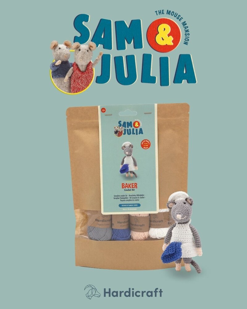 Hardicraft Sam & Julia Baker Mouse Crochet Kit (HC-43SJ005)