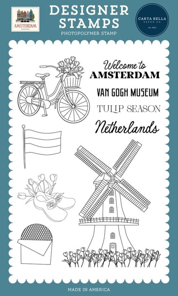 Carta Bella Amsterdam Clear Stamps Windmill (CBAD544040) Carta Bella Amsterdam Clear Stamps Windmill (CBAD544040)