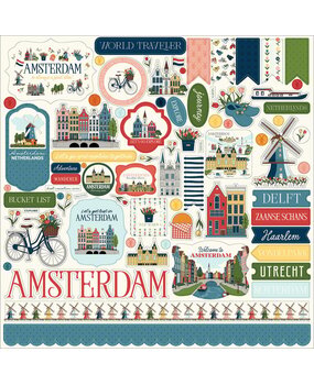 Carta Bella Amsterdam Element Sticker (CBAD544014) Carta Bella Amsterdam Element Sticker (CBAD544014)
