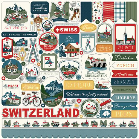 Carta Bella Switzerland Element Sticker (CBSW545014) Carta Bella Switzerland Element Sticker (CBSW545014)