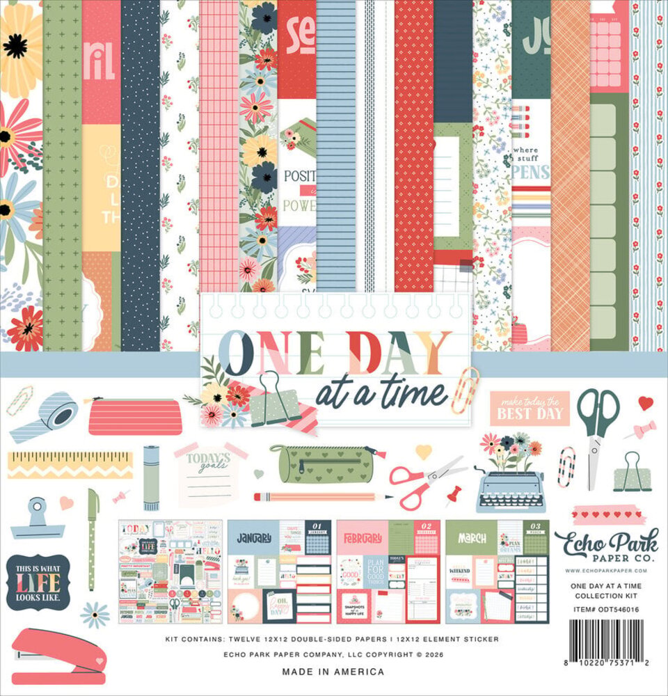 Echo Park One Day At A Time 12x12 Inch Collection Kit (ODT546016)