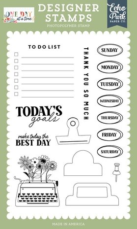 Echo Park One Day At A Time Clear Stamps Set To Do List (ODT546043)