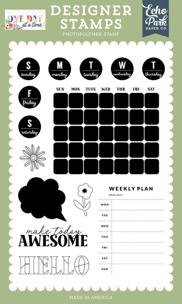 Echo Park One Day At A Time Clear Stamps Set Weekly Plan (ODT546044) Echo Park One Day At A Time Clear Stamps Set Weekly Plan (ODT546044)