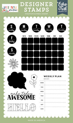 Echo Park One Day At A Time Clear Stamps Set Weekly Plan (ODT546044) Echo Park One Day At A Time Clear Stamps Set Weekly Plan (ODT546044)