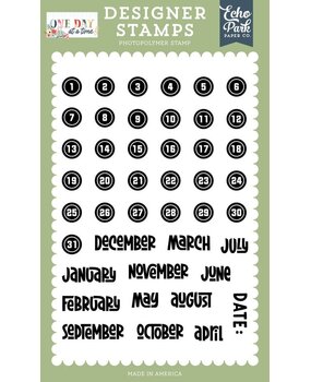 Echo Park One Day At A Time Clear Stamps Set Date (ODT546045)