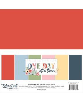 Echo Park One Day At A Time 12x12 Inch Coordination Solids Paper Pack (ODT546015) Echo Park One Day At A Time 12x12 Inch Coordination Solids Paper Pack (ODT546015)