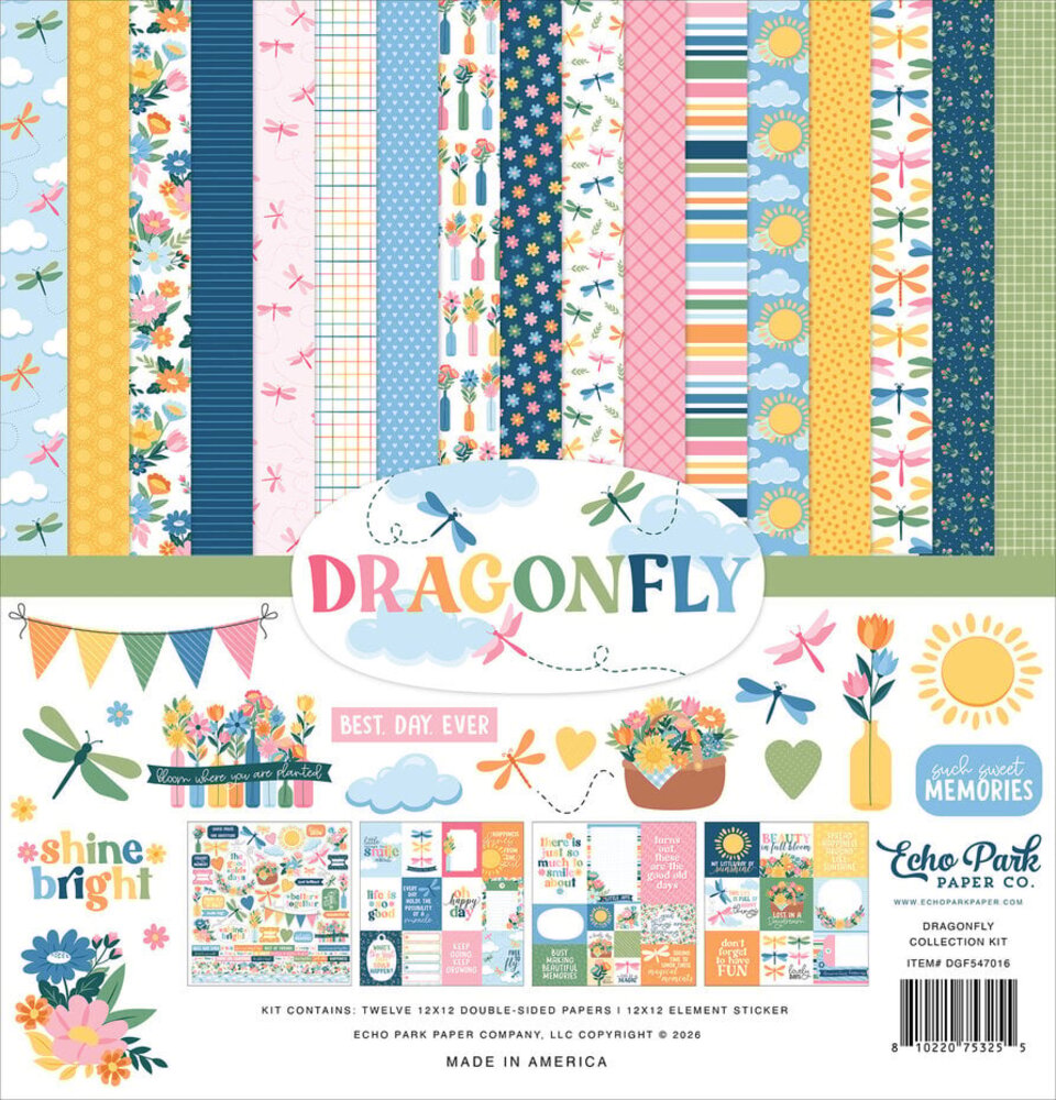 Echo Park Dragonfly 12x12 Inch Collection Kit (DGF547016) Echo Park Dragonfly 12x12 Inch Collection Kit (DGF547016)