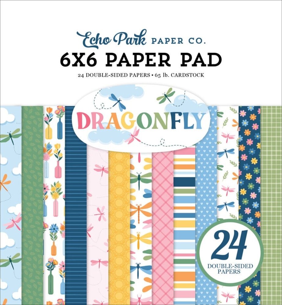Echo Park Dragonfly 6x6 Inch Paper Pad (DGF547023) Echo Park Dragonfly 6x6 Inch Paper Pad (DGF547023)