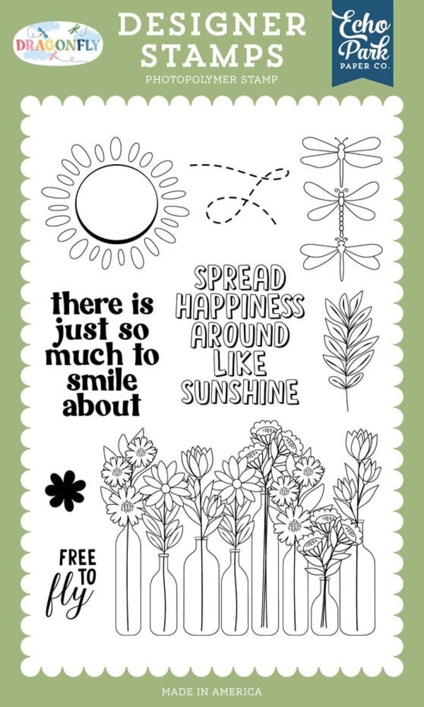 Echo Park Dragonfly Clear Stamps Set Free To Fly (DGF547047) Echo Park Dragonfly Clear Stamps Set Free To Fly (DGF547047)
