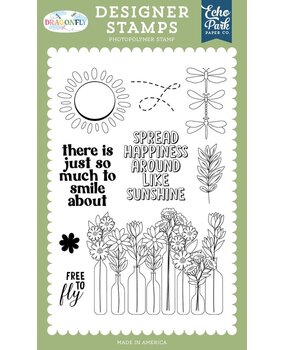 Echo Park Dragonfly Clear Stamps Set Free To Fly (DGF547047)