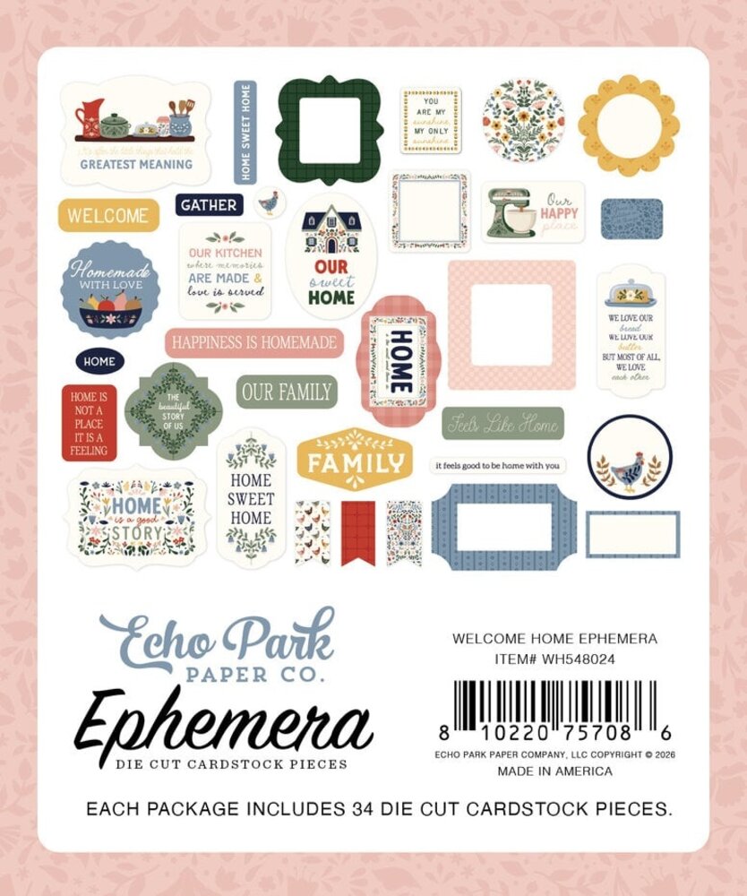 Echo Park Welcome Home Ephemera (WH548024) Echo Park Welcome Home Ephemera (WH548024)