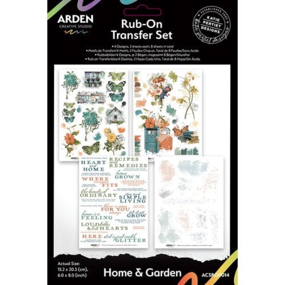Arden Creative Studio PRE-ORDER Home & Garden 6x8 Inch Rub-On Transfer Set (ACSRO0014) Arden Creative Studio PRE-ORDER Home & Garden 6x8 Inch Rub-On Transfer Set (ACSRO0014)
