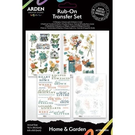 Arden Creative Studio PRE-ORDER Home & Garden 6x8 Inch Rub-On Transfer Set (ACSRO0014) Arden Creative Studio PRE-ORDER Home & Garden 6x8 Inch Rub-On Transfer Set (ACSRO0014)