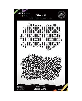 Arden Creative Studio PRE-ORDER Home & Garden 6x8 Inch Stencil Stone Gate (ACSST0017)