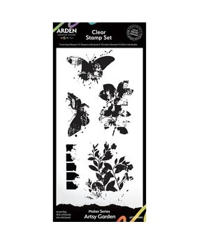 Arden Creative Studio PRE-ORDER Home & Garden 4x8 Inch Clear Stamp Set Artsy Garden (ACSCS0042)