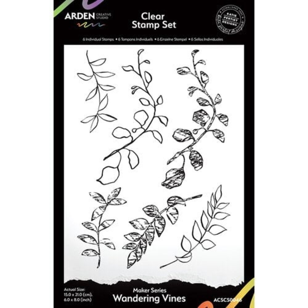 Arden Creative Studio PRE-ORDER Home & Garden 6x8 Inch Clear Stamp Set Wandering Vines (ACSCS0046) Arden Creative Studio PRE-ORDER Home & Garden 6x8 Inch Clear Stamp Set Wandering Vines (ACSCS0046)