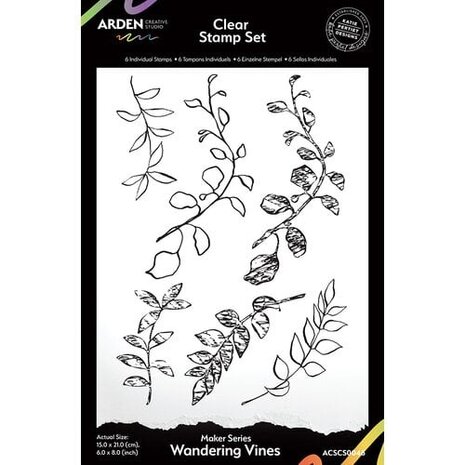Arden Creative Studio PRE-ORDER Home & Garden 6x8 Inch Clear Stamp Set Wandering Vines (ACSCS0046) Arden Creative Studio PRE-ORDER Home & Garden 6x8 Inch Clear Stamp Set Wandering Vines (ACSCS0046)
