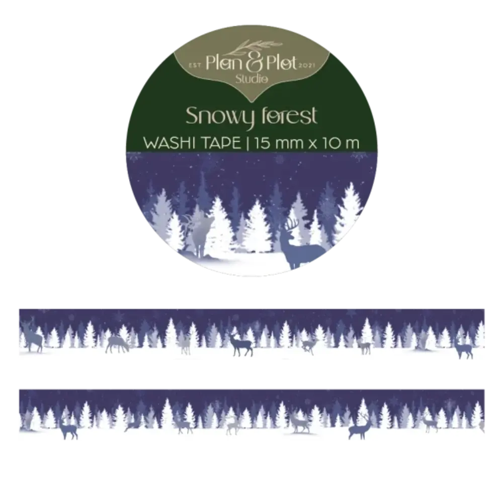 Plan & Plot Studio Snowy Forest Washi Tape 15mm (WT115)