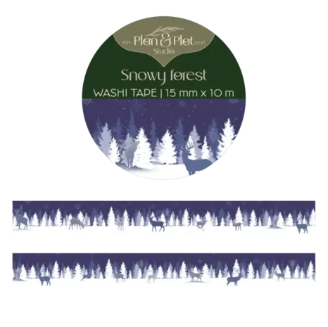 Plan & Plot Studio Snowy Forest Washi Tape 15mm (WT115)