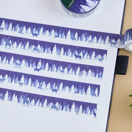 Plan & Plot Studio Snowy Forest Washi Tape 15mm (WT115)